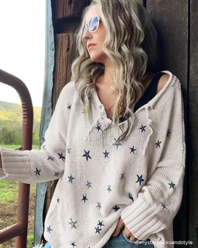 MINI STARFISH PRINTED TOP COTTON sold by Wooden Ships