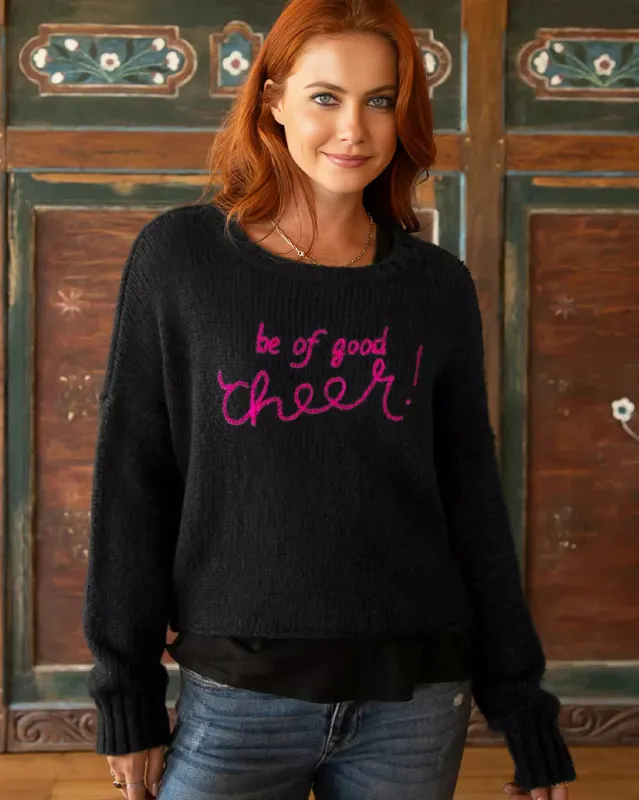 *SALE* - BE OF GOOD CHEER! CROPPED CREW CHUNKY made by Wooden Ships