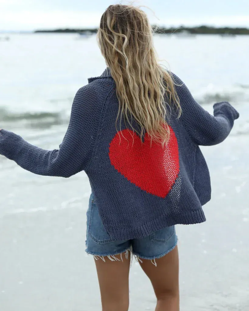 HEART BACK CHUNKY CARDI COTTON sold by Wooden Ships product image thumbnail 4