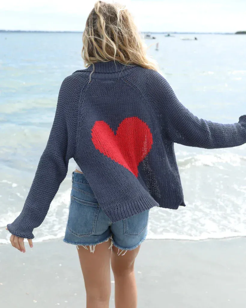 HEART BACK CHUNKY CARDI COTTON sold by Wooden Ships product image thumbnail 5