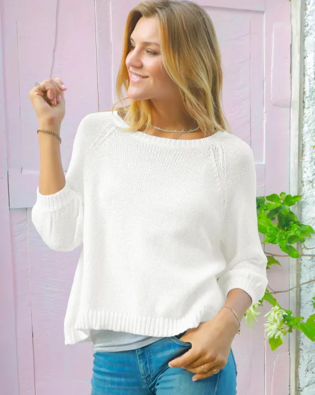 MADELINE 3/4 SLEEVE RAGLAN CREW COTTON sold by Wooden Ships