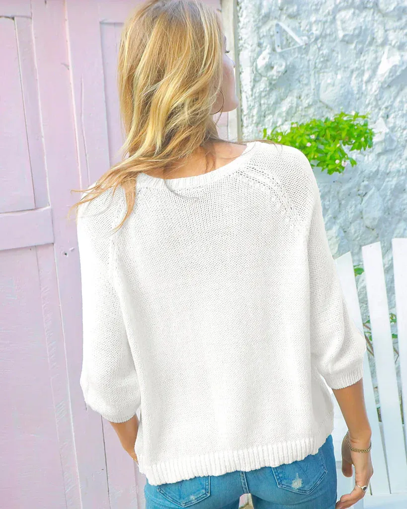 MADELINE 3/4 SLEEVE RAGLAN CREW COTTON sold by Wooden Ships product image thumbnail 4