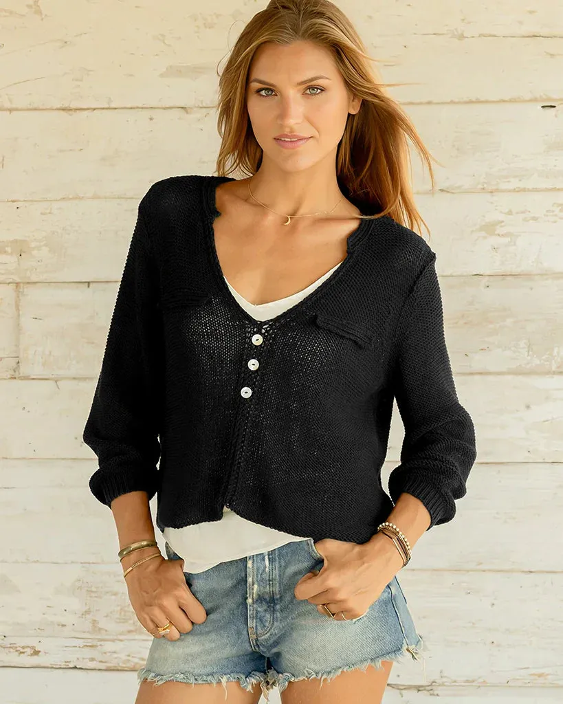HANNA CROPPED 3/4 SLEEVE TOP COTTON sold by Wooden Ships product image thumbnail 2