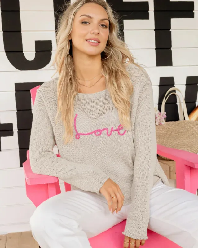 LOVE SCRIPT CREW COTTON made by Wooden Ships