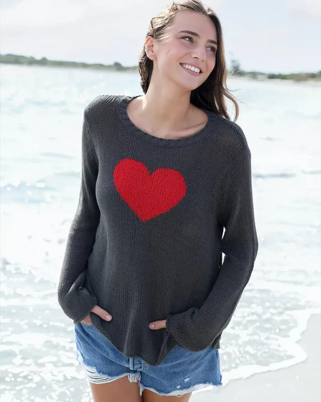 HEART L/S CREW COTTON sold by Wooden Ships