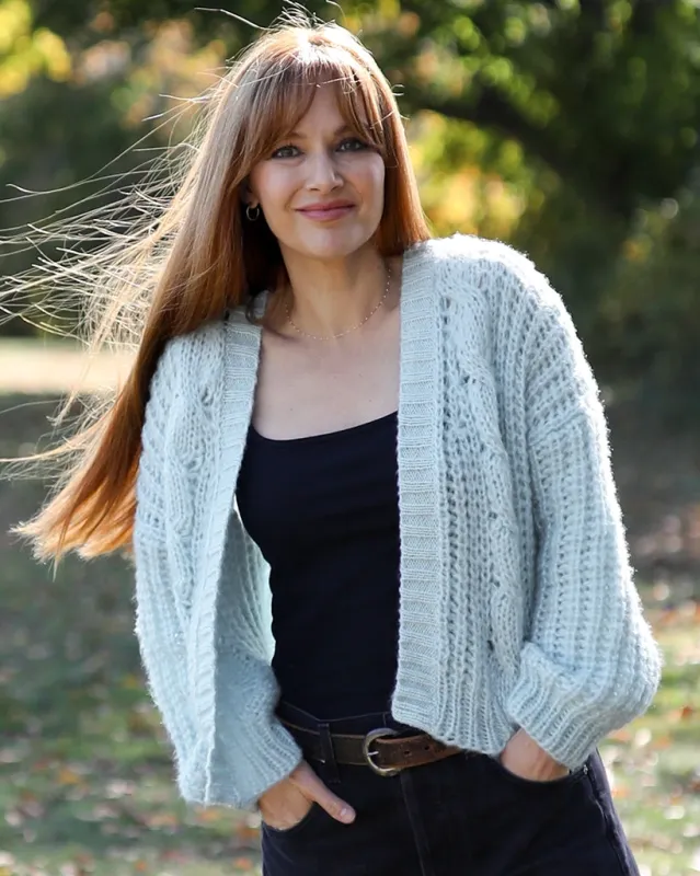 OLIVIA CABLE CARDI CHUNKY sold by Wooden Ships