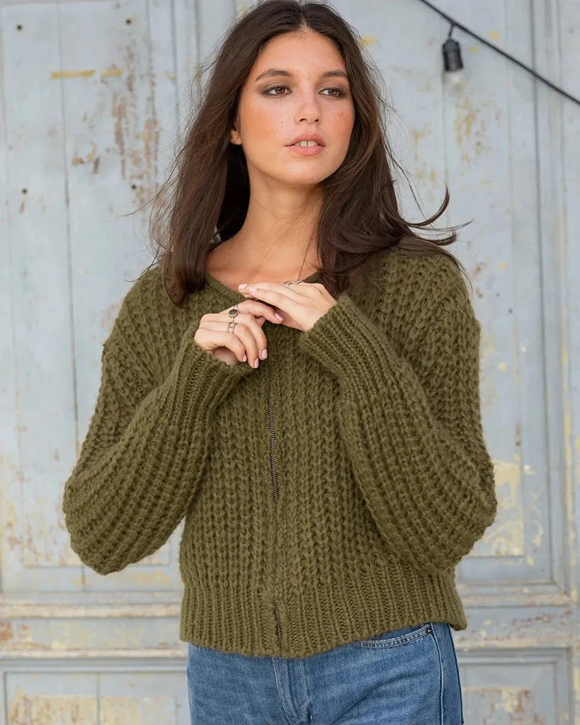 *SALE* - TARA ZIP BOMBER CARDI CHUNKY sold by Wooden Ships product image thumbnail 3