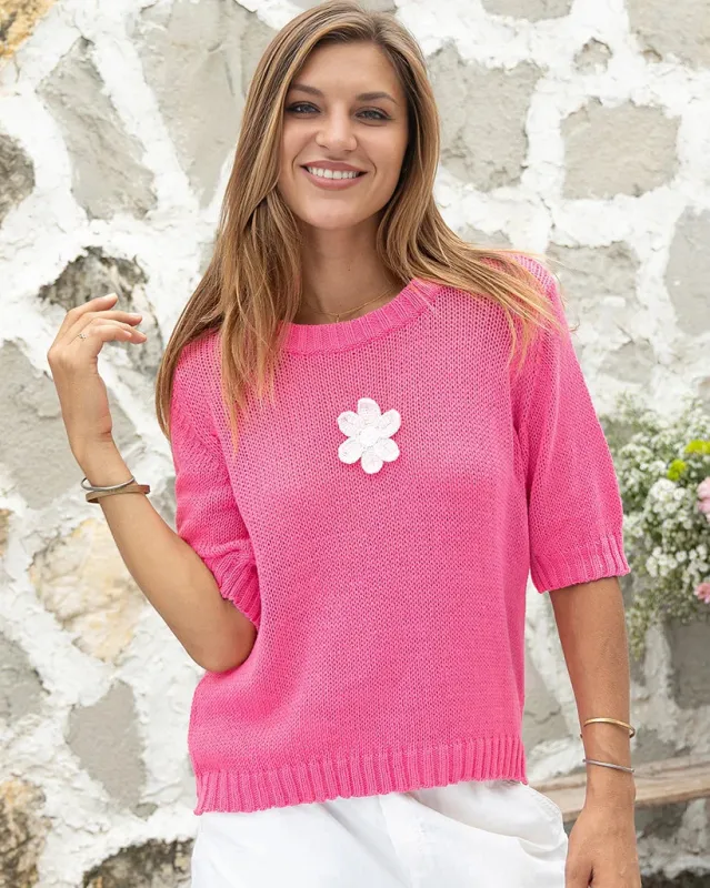 MISS DAISY CROCHET TEE COTTON sold by Wooden Ships