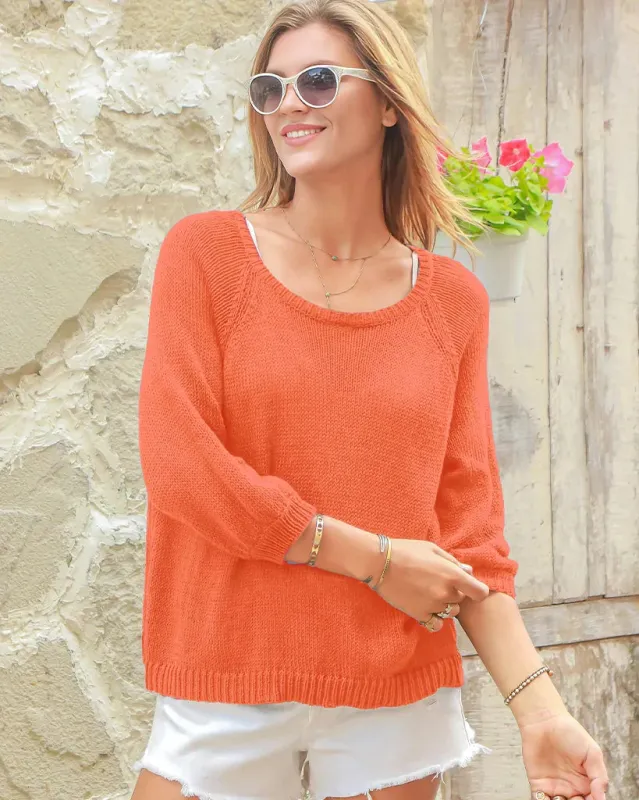 *SALE* - MADELINE 3/4 SLEEVE RAGLAN CREW COTTON sold by Wooden Ships