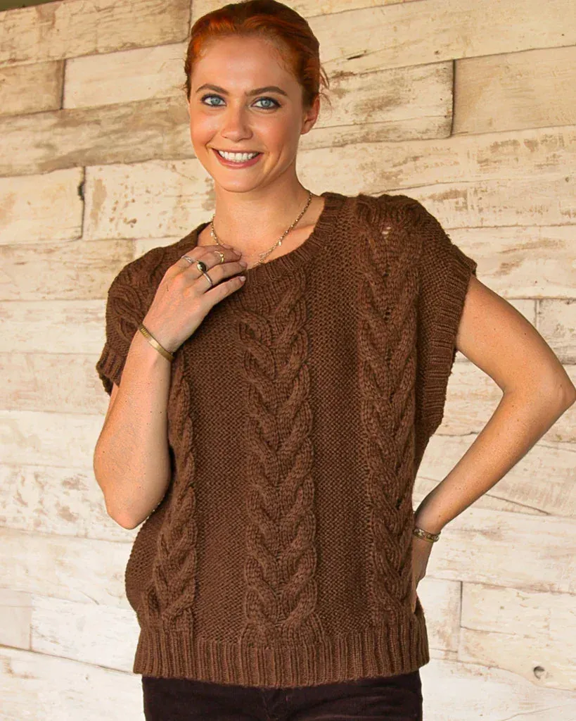 *SALE* - FIONA CABLE CREW VEST CHUNKY sold by Wooden Ships product image thumbnail 4
