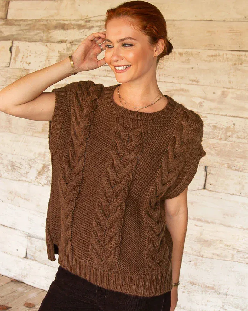 *SALE* - FIONA CABLE CREW VEST CHUNKY sold by Wooden Ships product image thumbnail 3