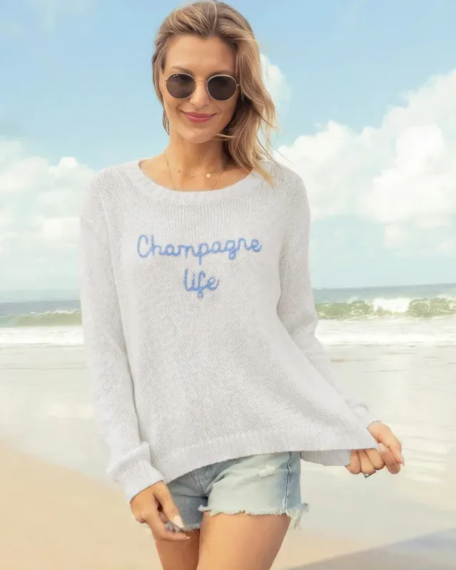 *SALE* - CHAMPAGNE LIFE CREW COTTON sold by Wooden Ships