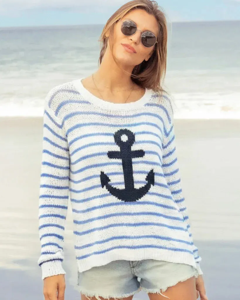 *SALE* - ANCHOR STRIPED CREW COTTON sold by Wooden Ships product image thumbnail 4