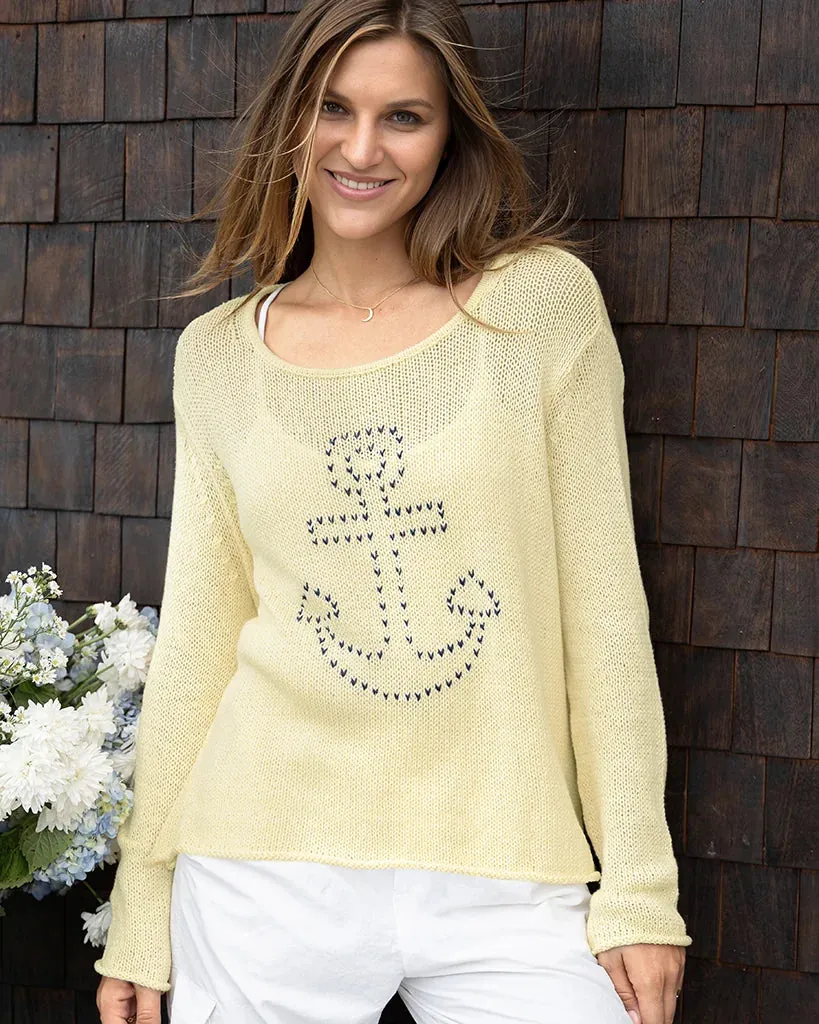 STITCHED ANCHOR CREW COTTON sold by Wooden Ships product image thumbnail 3