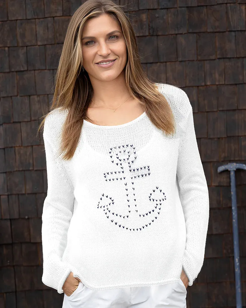 STITCHED ANCHOR CREW COTTON sold by Wooden Ships product image thumbnail 3