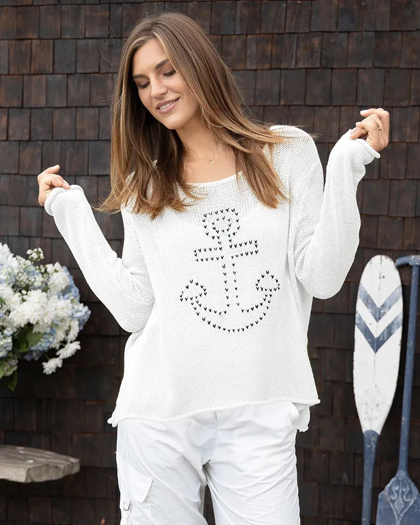 STITCHED ANCHOR CREW COTTON sold by Wooden Ships product image thumbnail 4