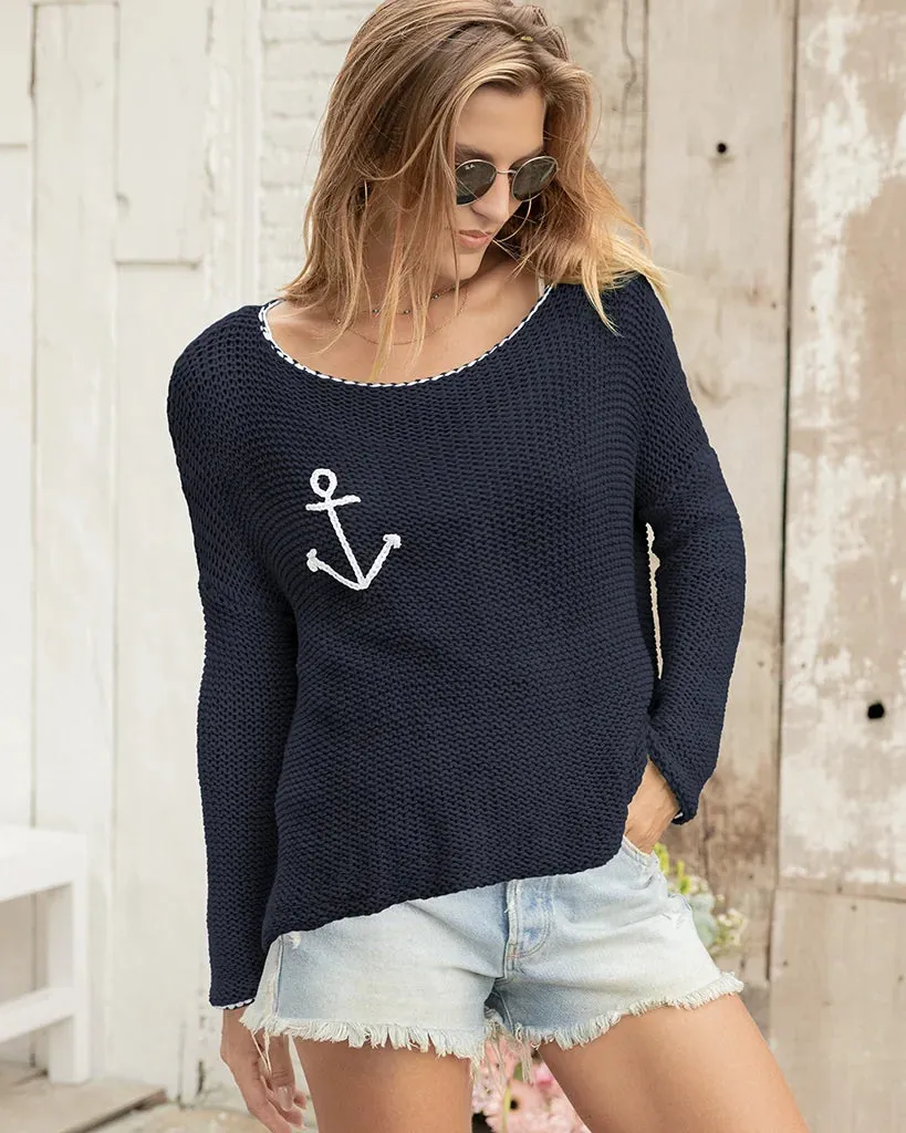 KEY WEST ANCHOR CHUNKY CREW COTTON sold by Wooden Ships product image thumbnail 2