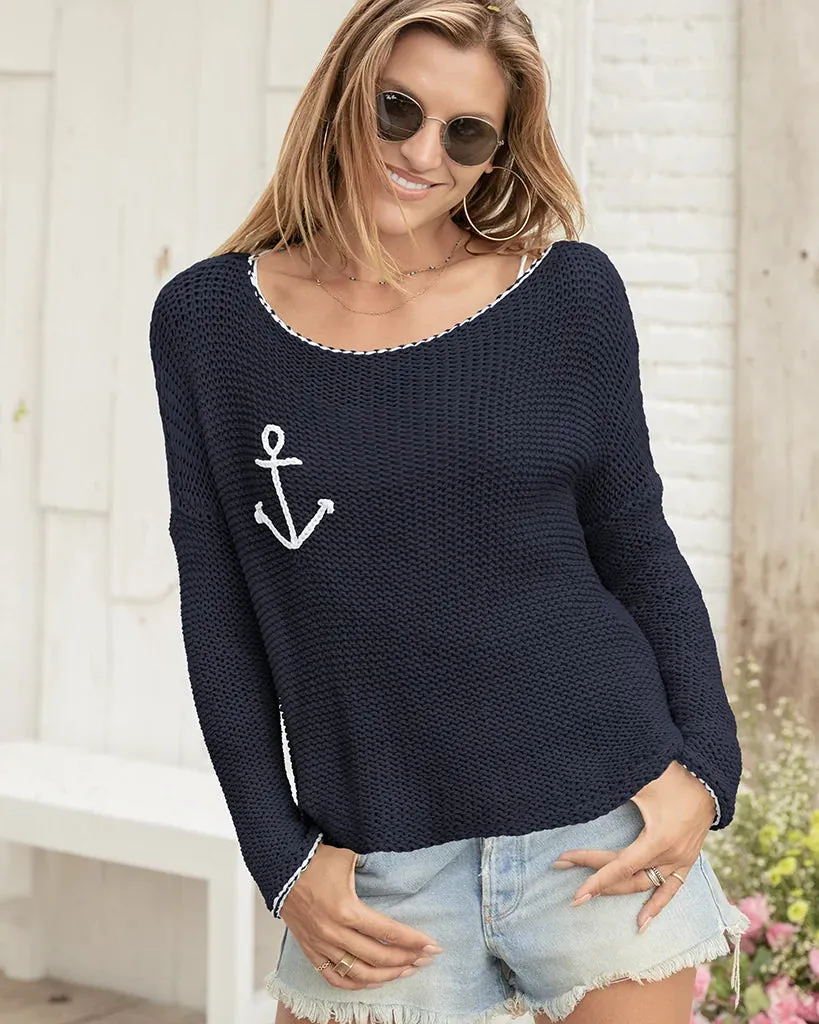 KEY WEST ANCHOR CHUNKY CREW COTTON sold by Wooden Ships product image thumbnail 5