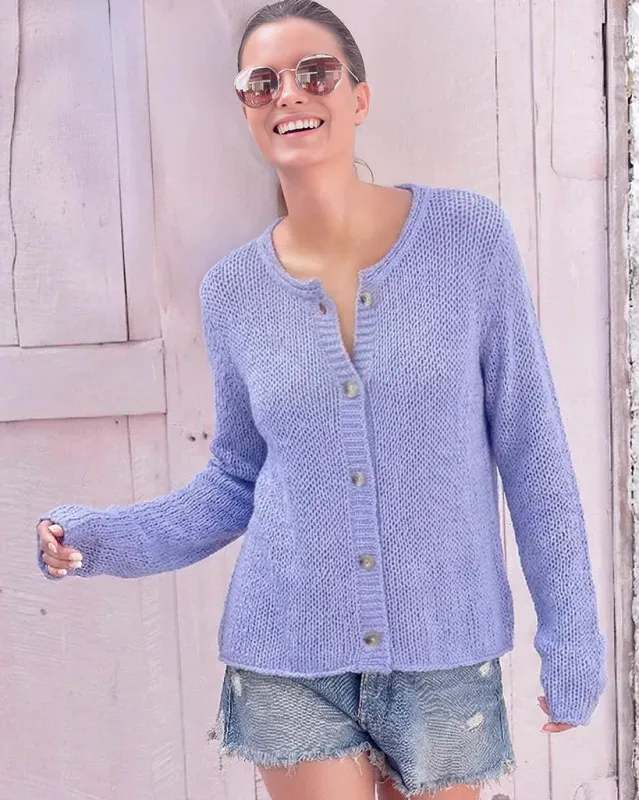 *SALE* - PARK BUTTON CHUNKY CARDI COTTON made by Wooden Ships
