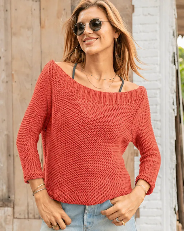 *SALE* - LINDSAY 3/4 SLEEVE TOP COTTON made by Wooden Ships
