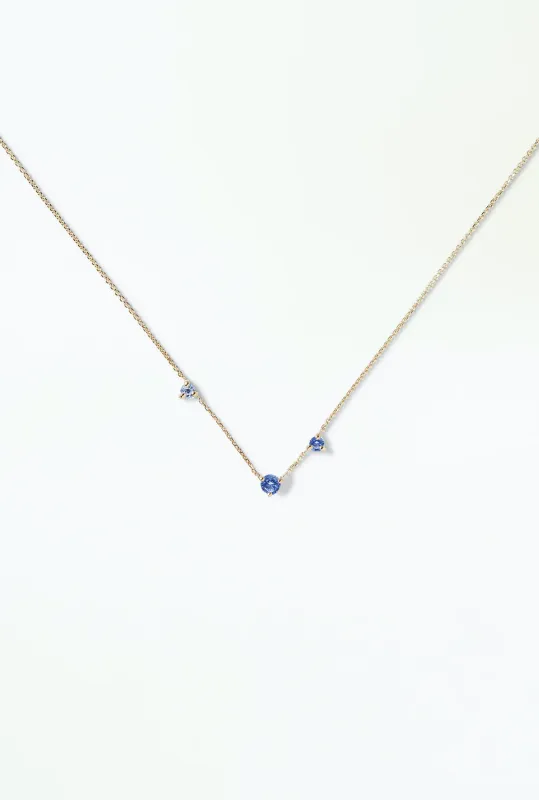 Sapphire Three-Step Necklace made by WWAKE