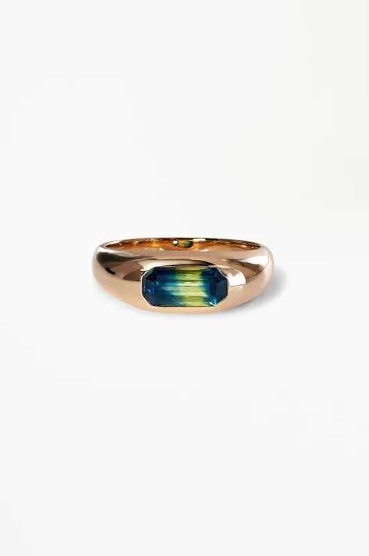 One Of A Kind Emerald Cut Sapphire Soft Signet No. 1 sold by WWAKE