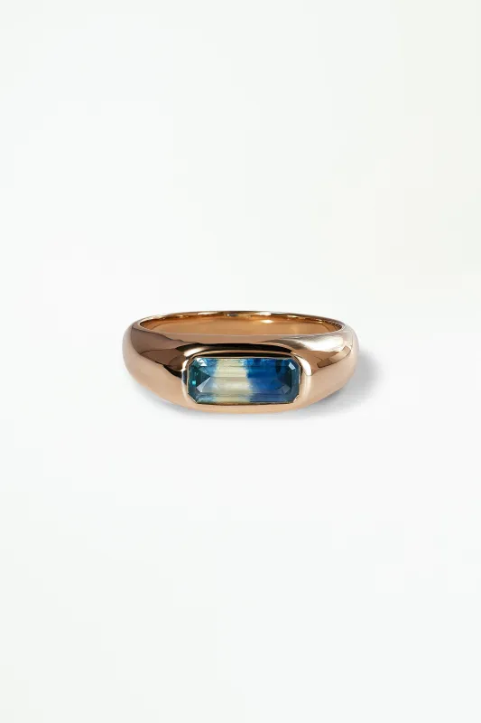 One Of A Kind Emerald Cut Sapphire Soft Signet No. 2 sold by WWAKE