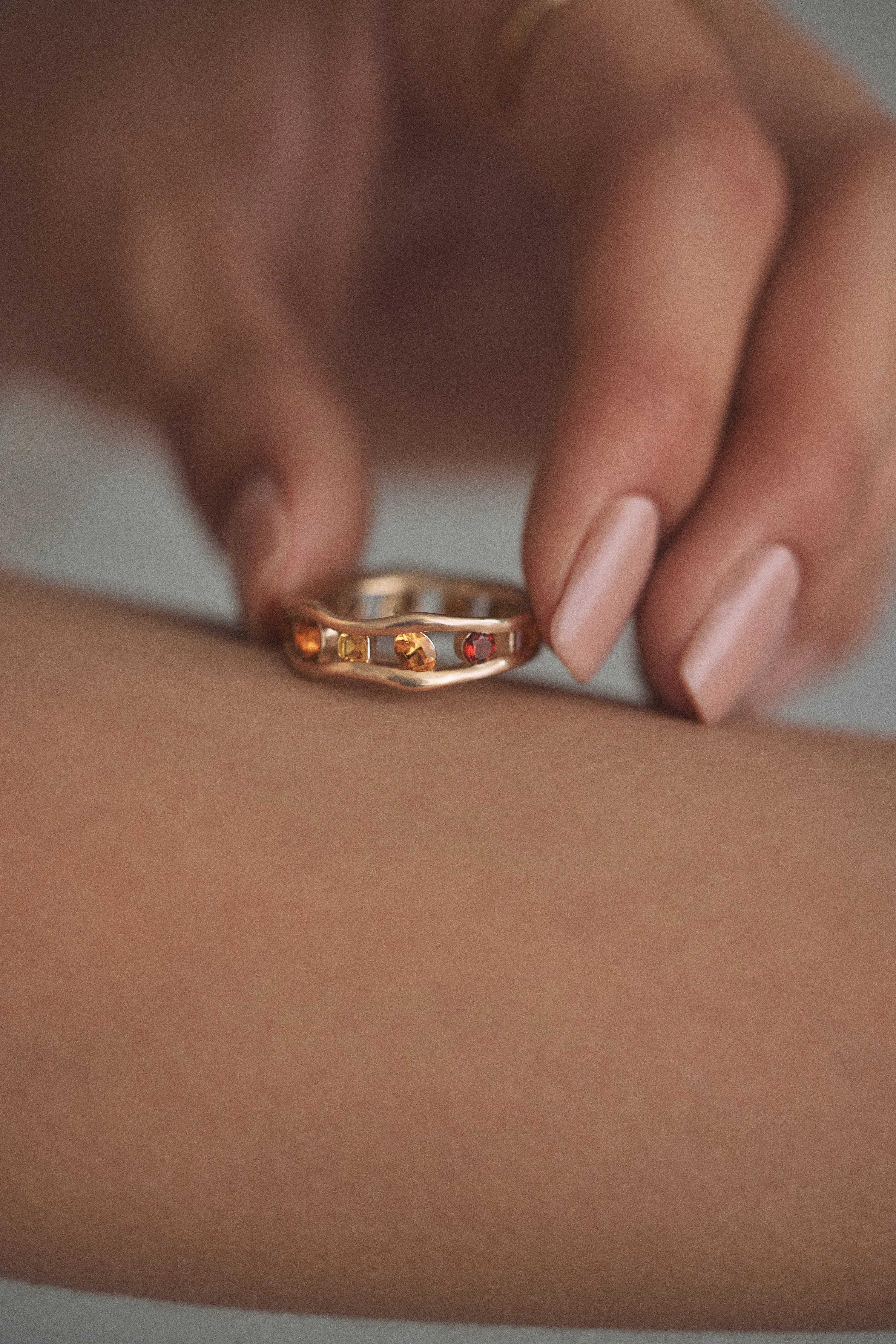 Sapphire and Citrine Float Ring sold by WWAKE product image thumbnail 4