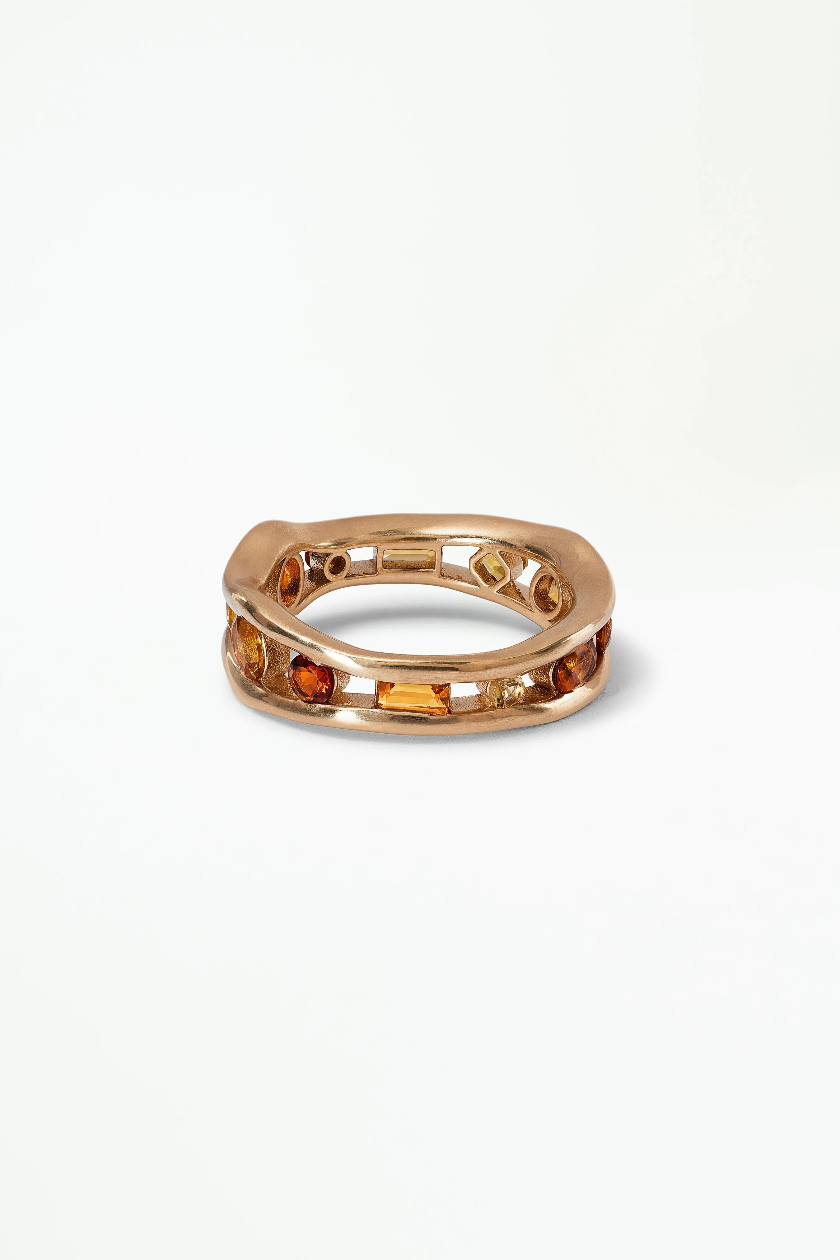 Sapphire and Citrine Float Ring sold by WWAKE product image thumbnail 5