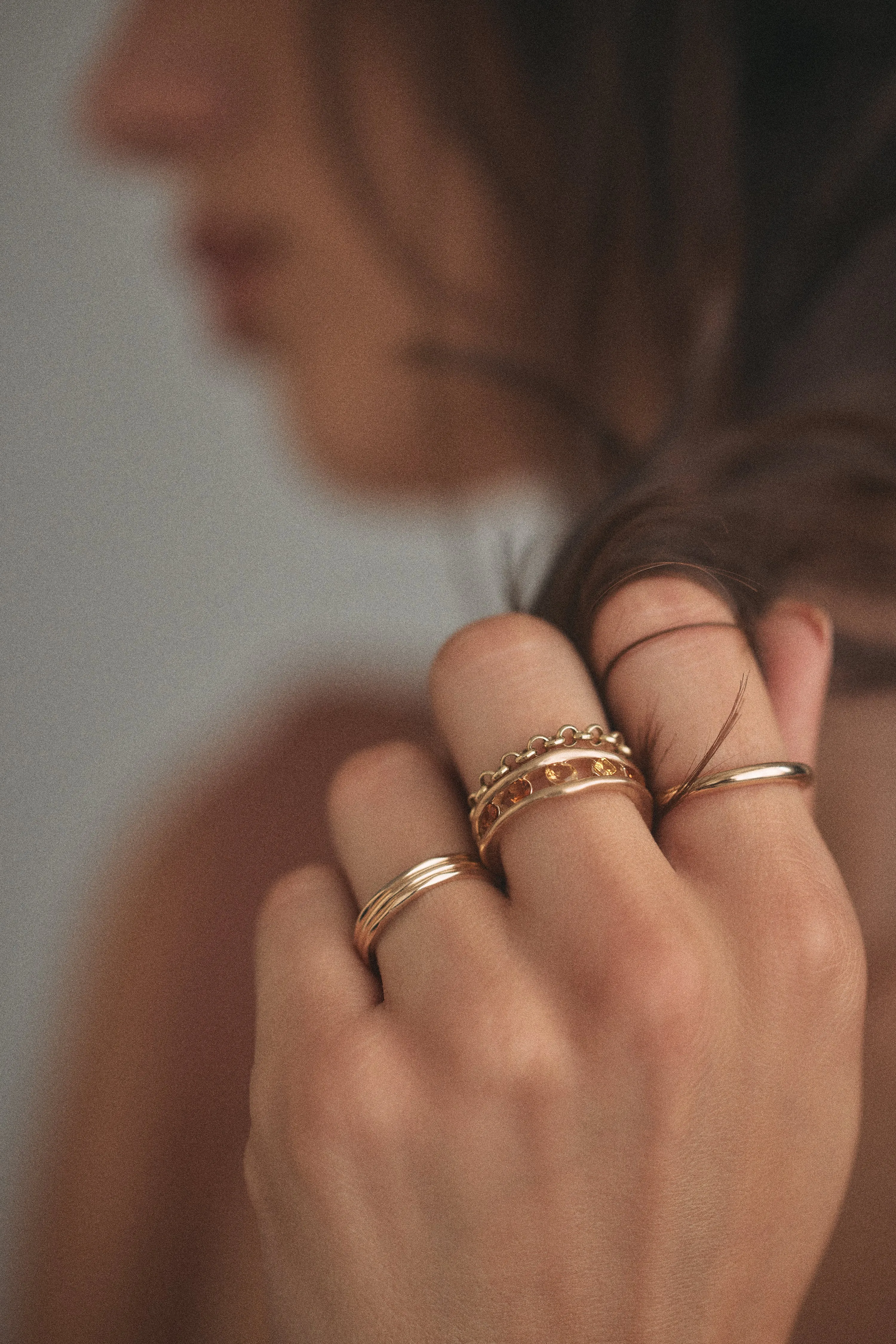 Sapphire and Citrine Float Ring sold by WWAKE product image thumbnail 2