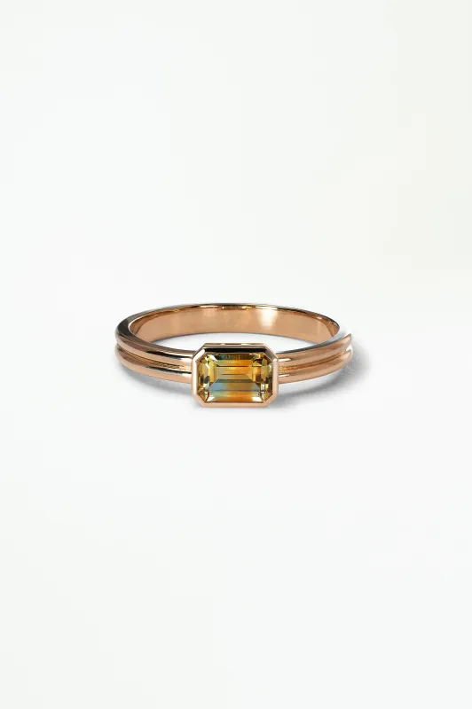 Ridge Solitaire Ring – Emerald Cut sold by WWAKE