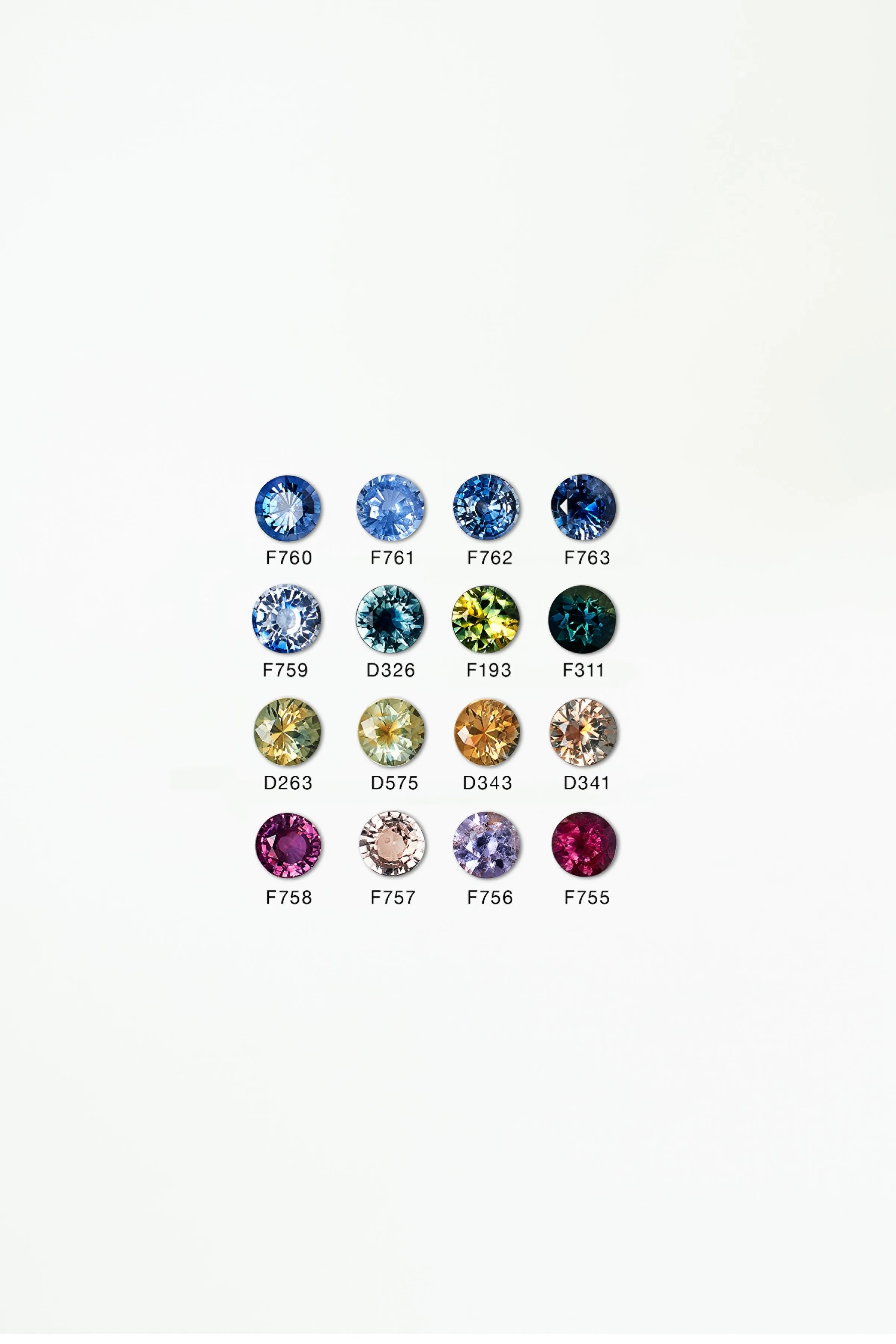 Medium Round Sapphire and Diamond Nestled Ring sold by WWAKE product image thumbnail 2