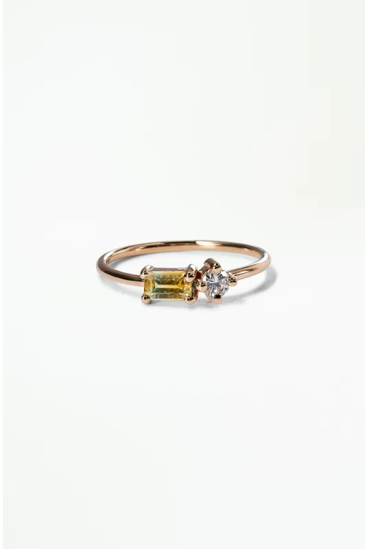 Emerald Cut Sapphire and Diamond Mosaic Ring No. 43 sold by WWAKE