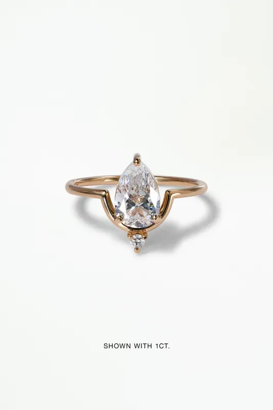 Pear Brilliant Cut Diamond Nestled Ring sold by WWAKE