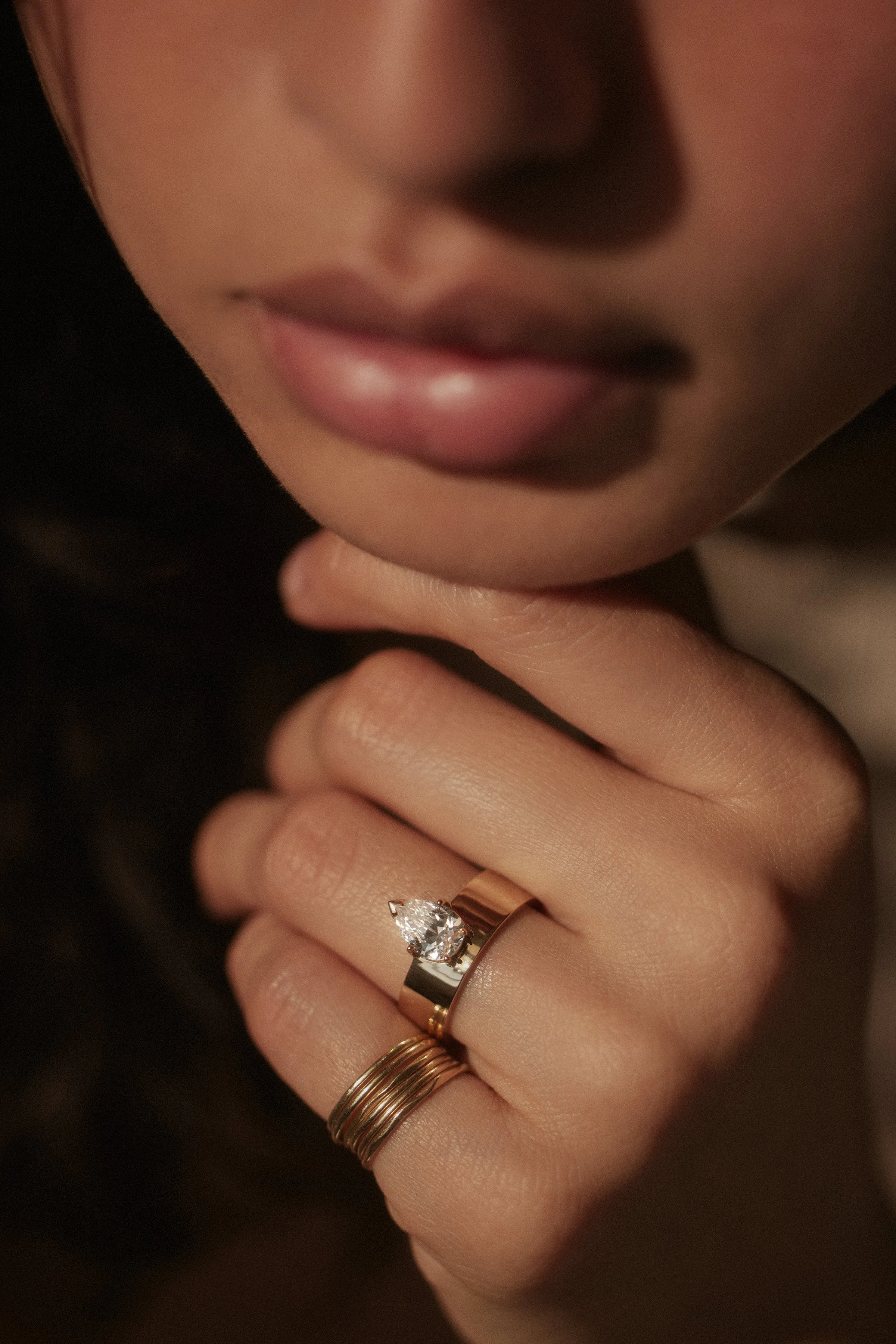 Pear Cut Diamond Monolith Ring sold by WWAKE product image thumbnail 4