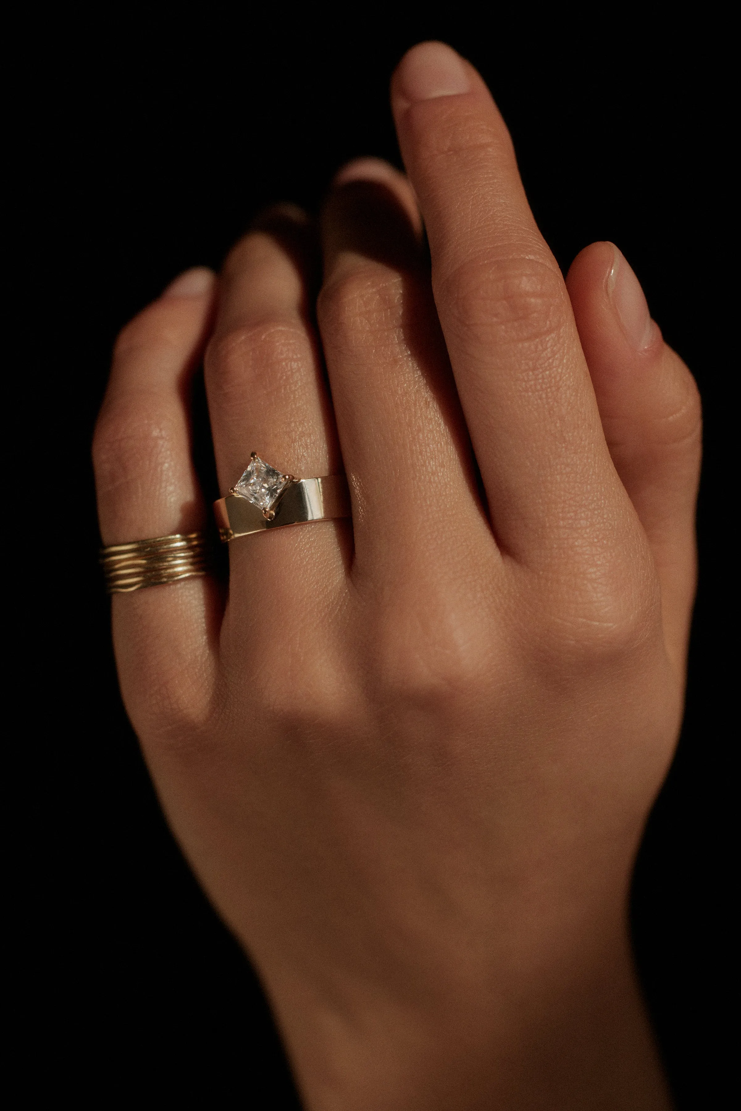 Princess Cut Diamond Monolith Ring sold by WWAKE product image thumbnail 2