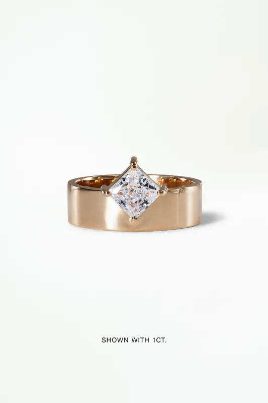 Princess Cut Diamond Monolith Ring made by WWAKE