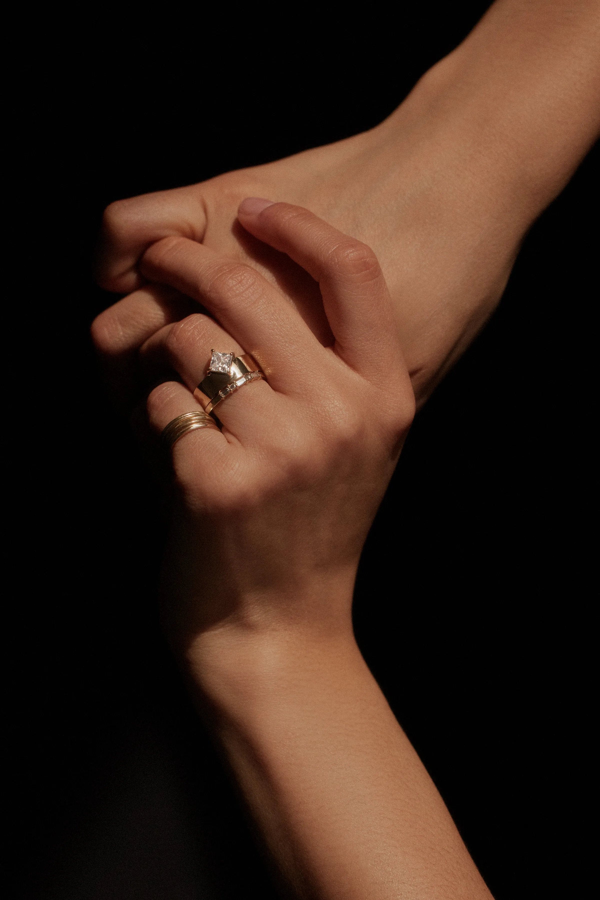 Princess Cut Diamond Monolith Ring sold by WWAKE product image thumbnail 4