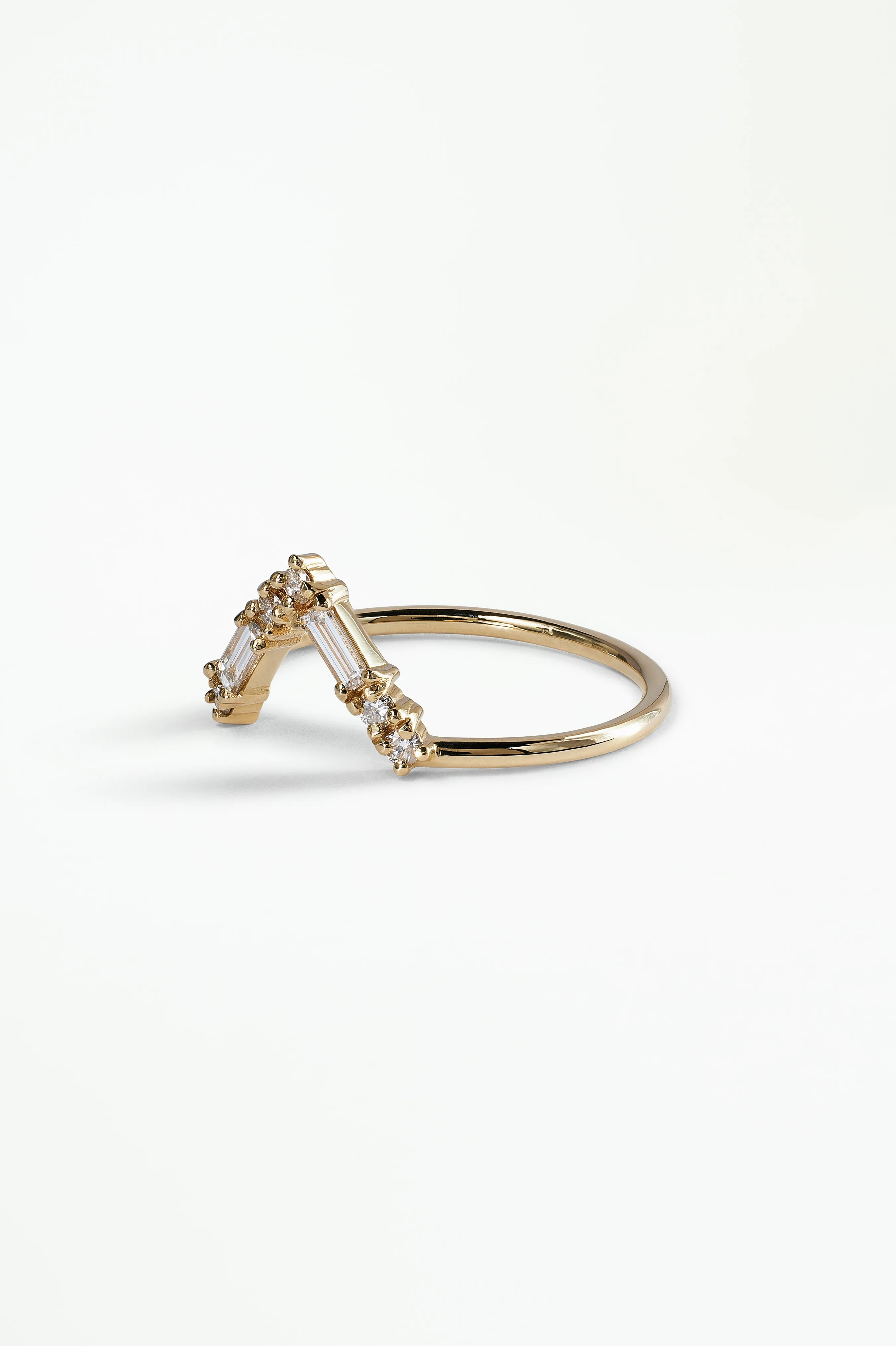Diamond Triangle Pillar Ring sold by WWAKE product image thumbnail 3