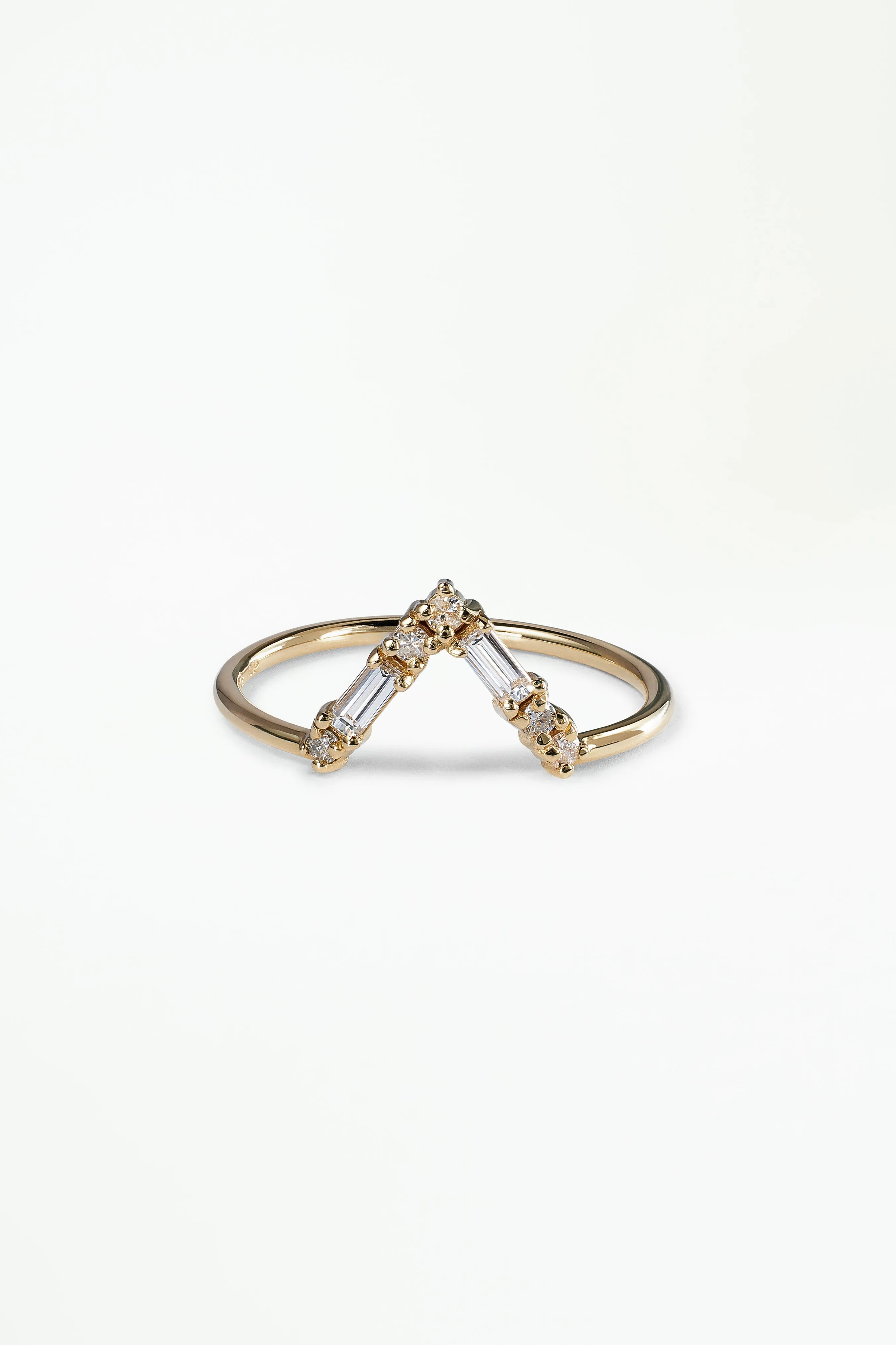 Diamond Triangle Pillar Ring sold by WWAKE