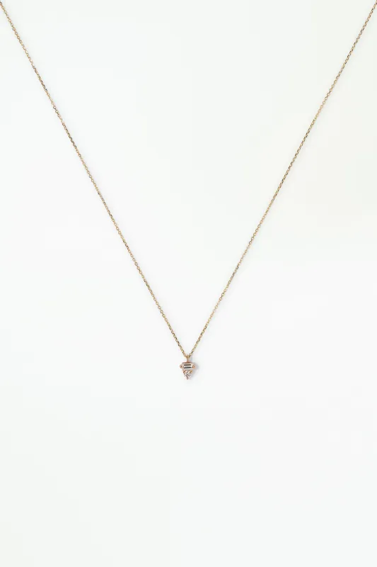 Duo Diamond Column Necklace made by WWAKE