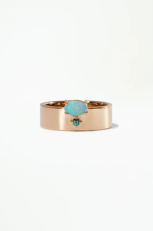 Opal and Tourmaline Bricolage Ring sold by WWAKE