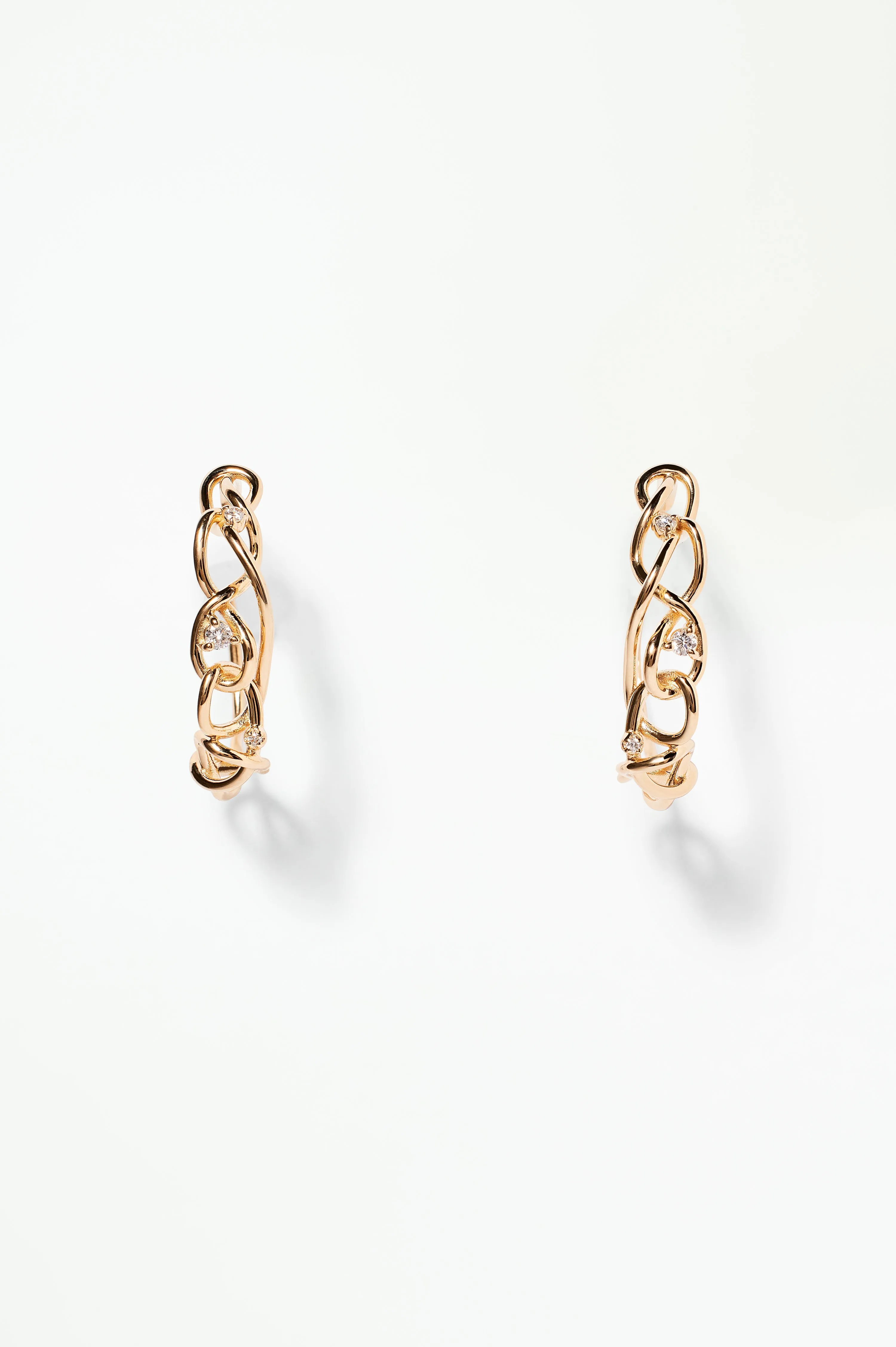 Night Wind Diamond Hoop Earring - Single sold by WWAKE