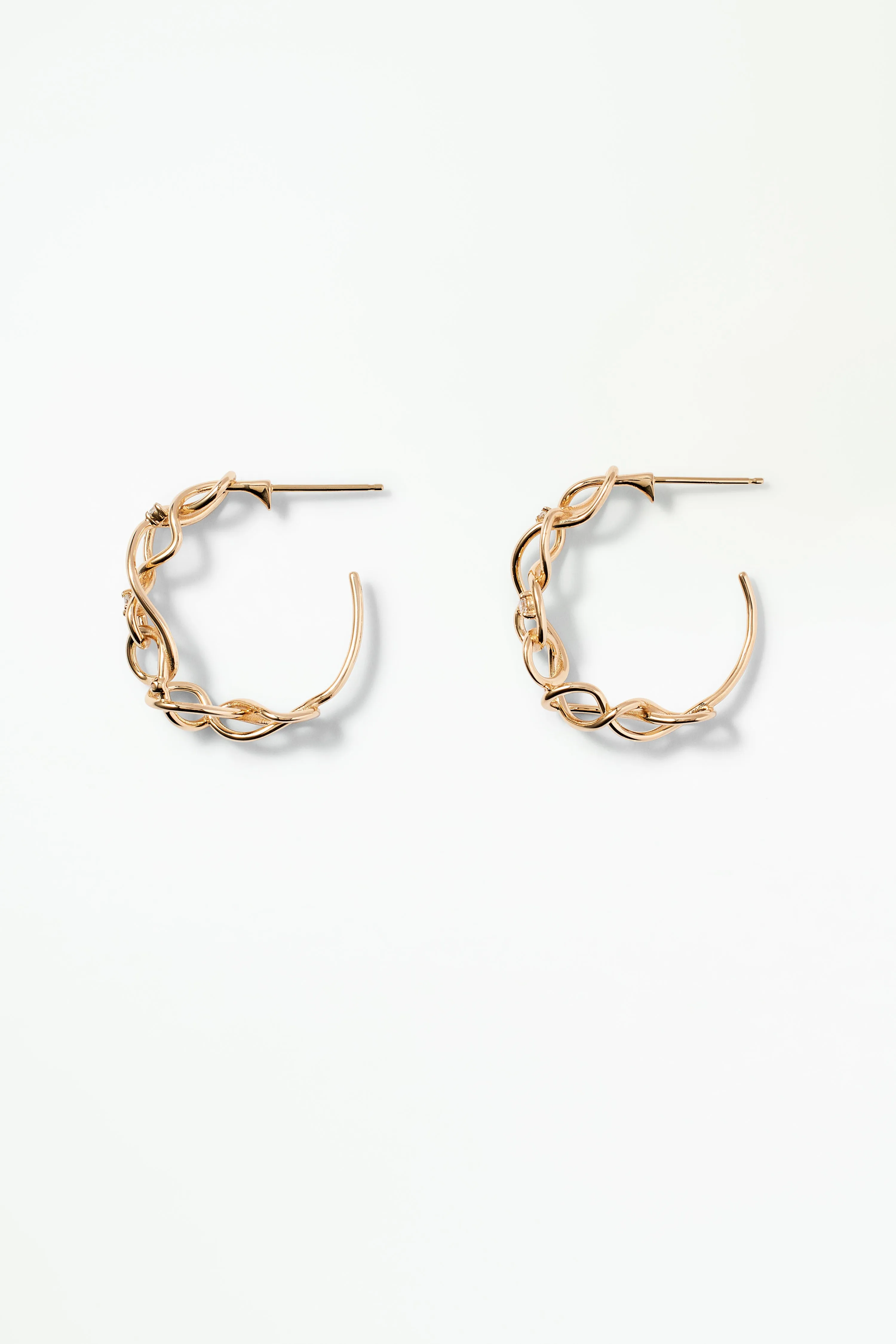 Night Wind Diamond Hoop Earring - Single sold by WWAKE product image thumbnail 3