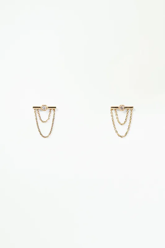 Diamond Linn Earring - Single sold by WWAKE