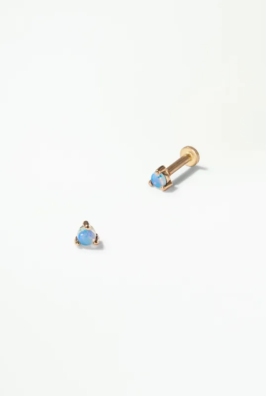 Small Opal Stud Flat Back Earring made by WWAKE