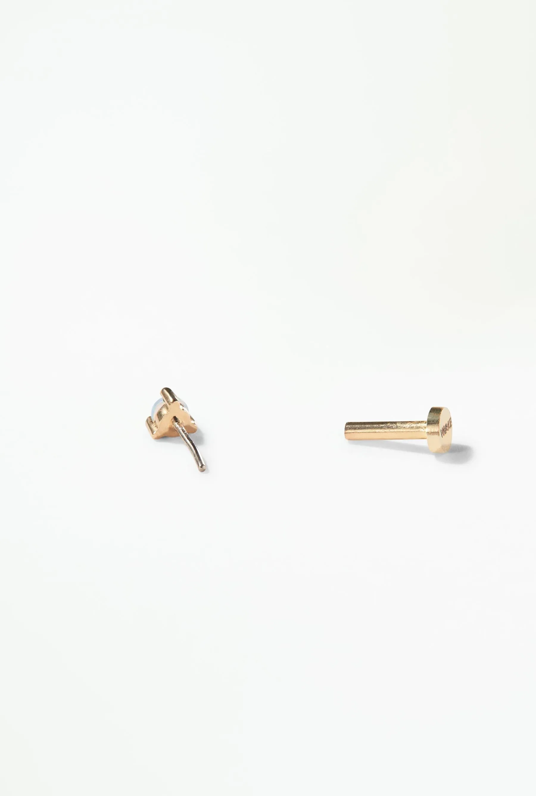 Small Opal Stud Flat Back Earring sold by WWAKE product image thumbnail 3