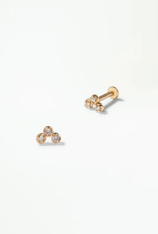 Diamond Freckle Flat Back Earring made by WWAKE