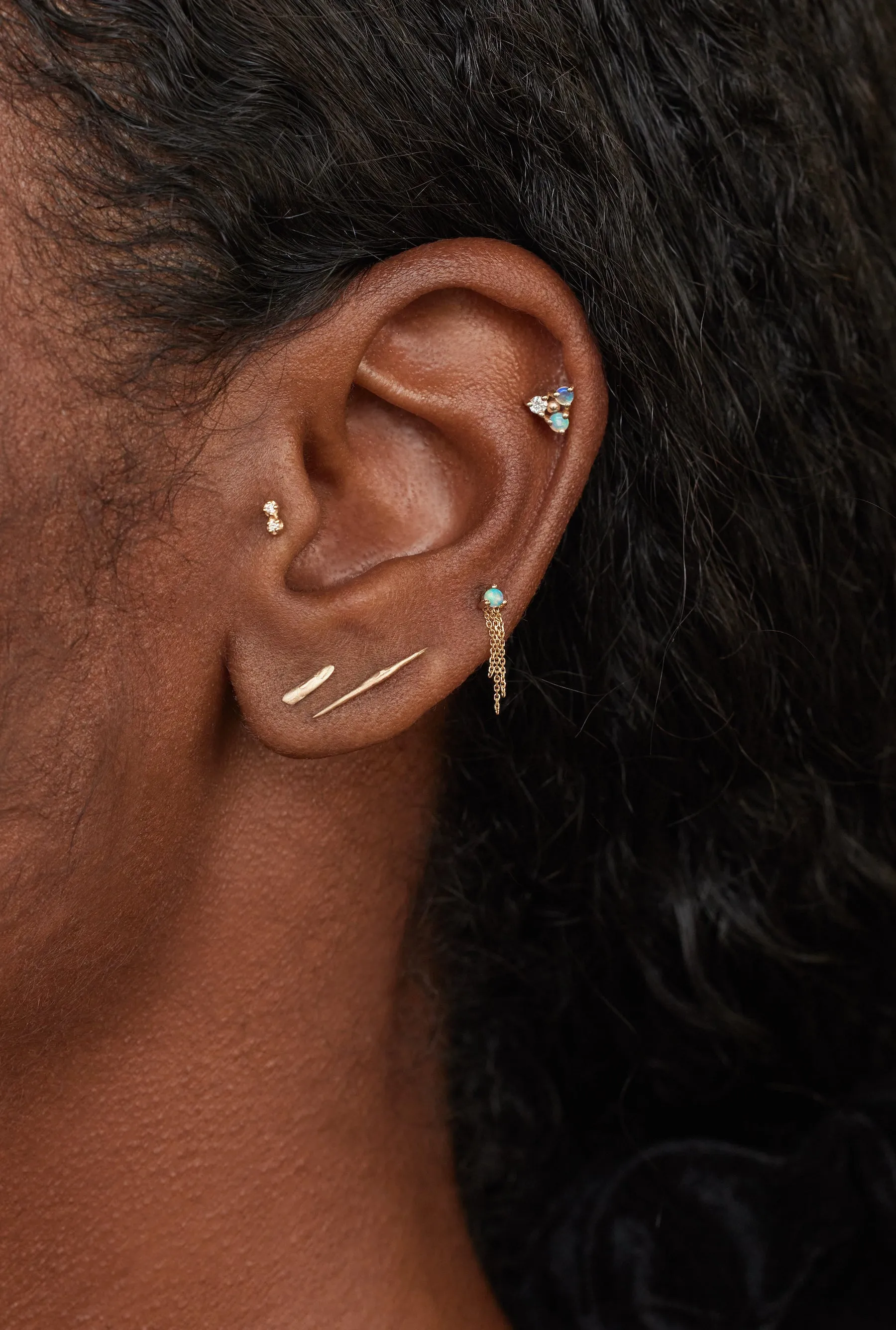 Dash Wisp Earring - Flat Back - Single sold by WWAKE product image thumbnail 2