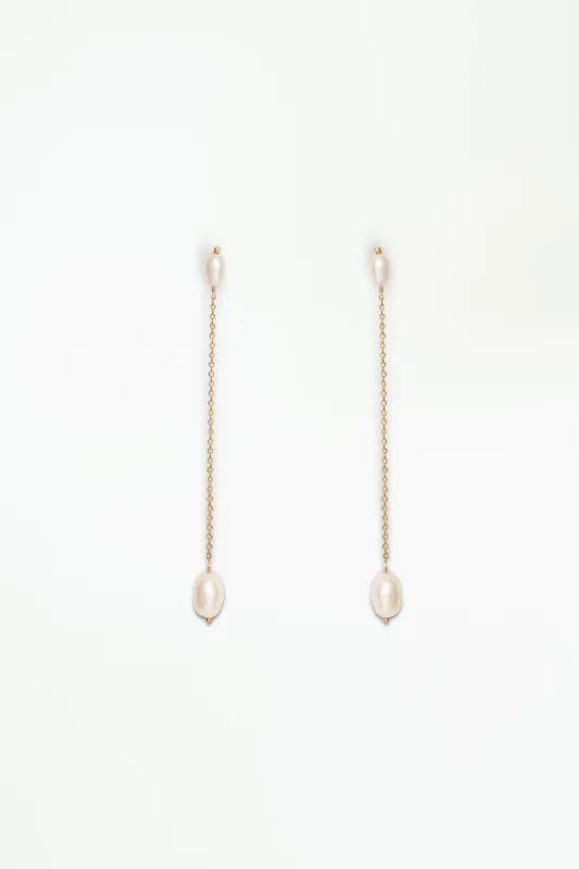 Long Pearl Shower Earring - Single sold by WWAKE